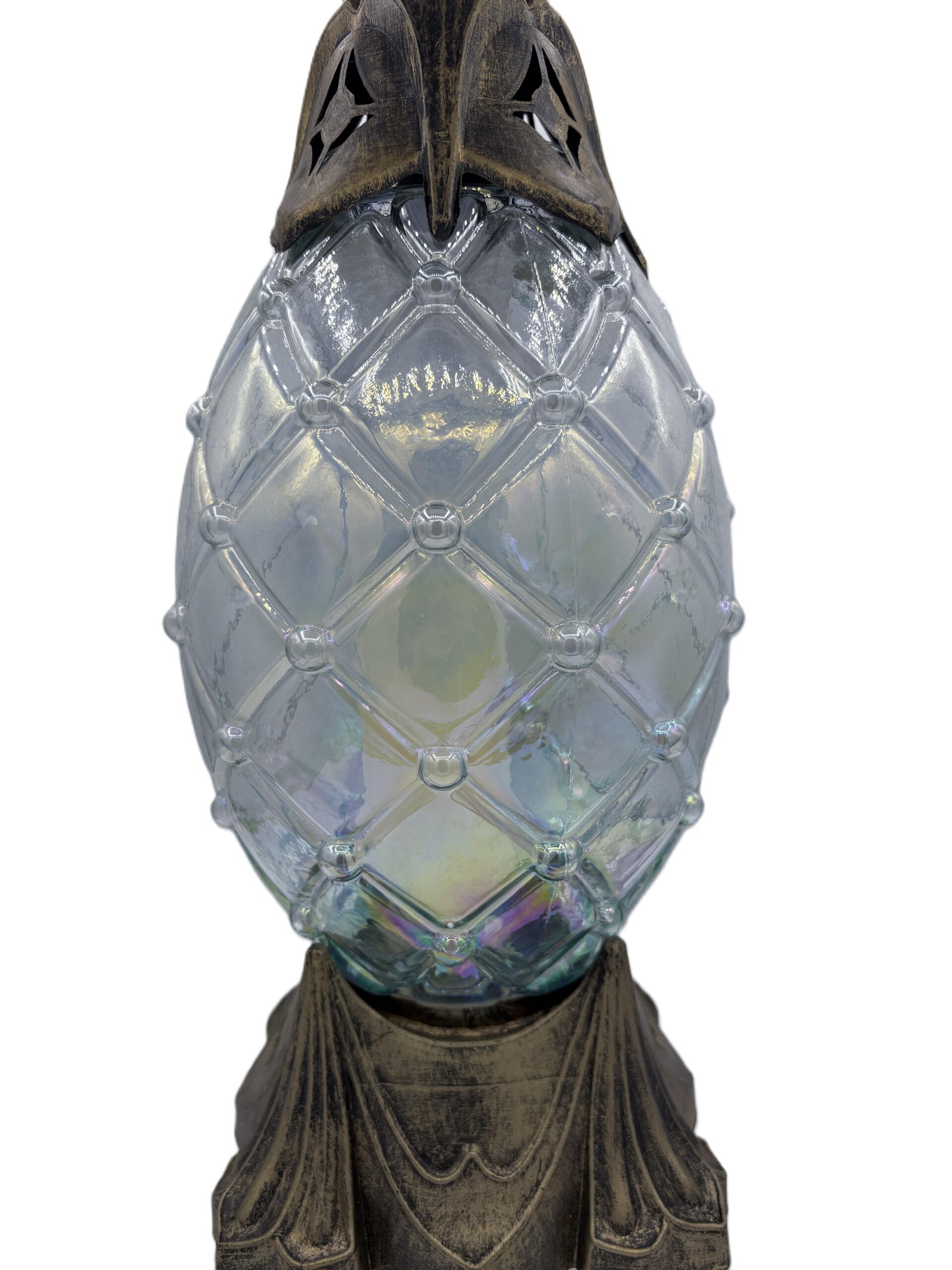 Diamantpatroon graflantaarn in antiek goudkleur